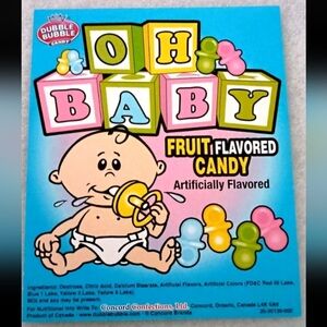 2 Dubble Bubble Oh Baby Fruit Candy Machine Vending Display Card 2000s NOS NEW